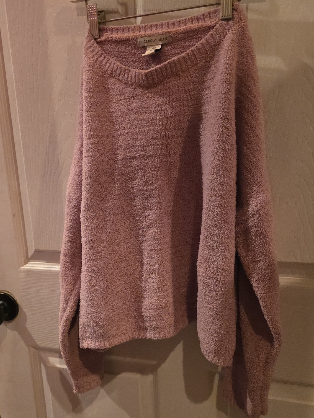 Barefoot Dreams Plush Mauve Scoop Neck Sweater